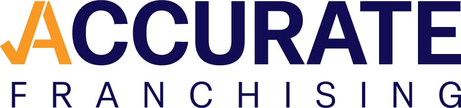 Logo of Accurate Franchising, Inc. featuring a target with an arrow and bold text.